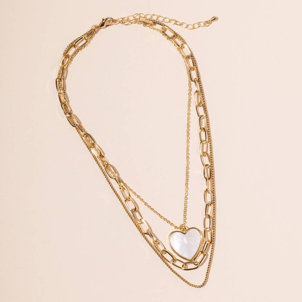 Frem - Heart Charm Layered Necklace