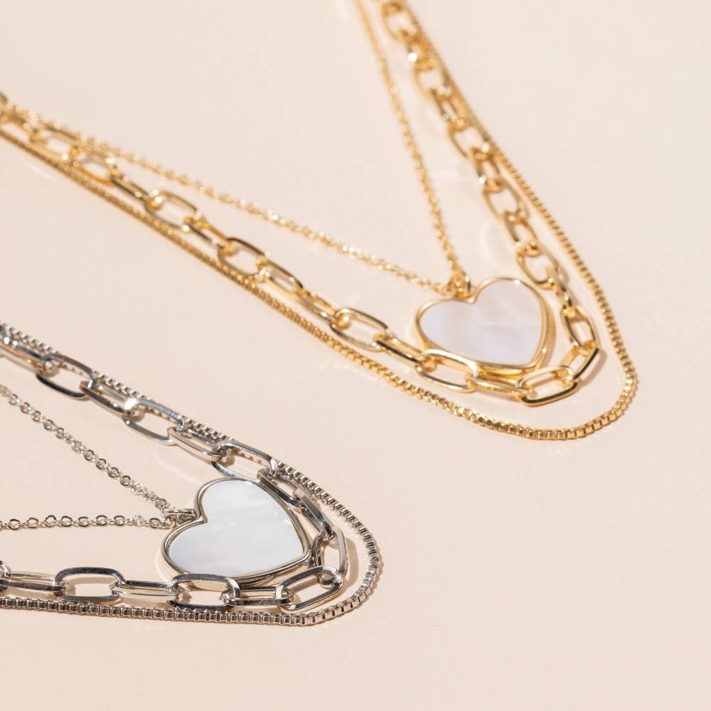 Frem - Heart Charm Layered Necklace
