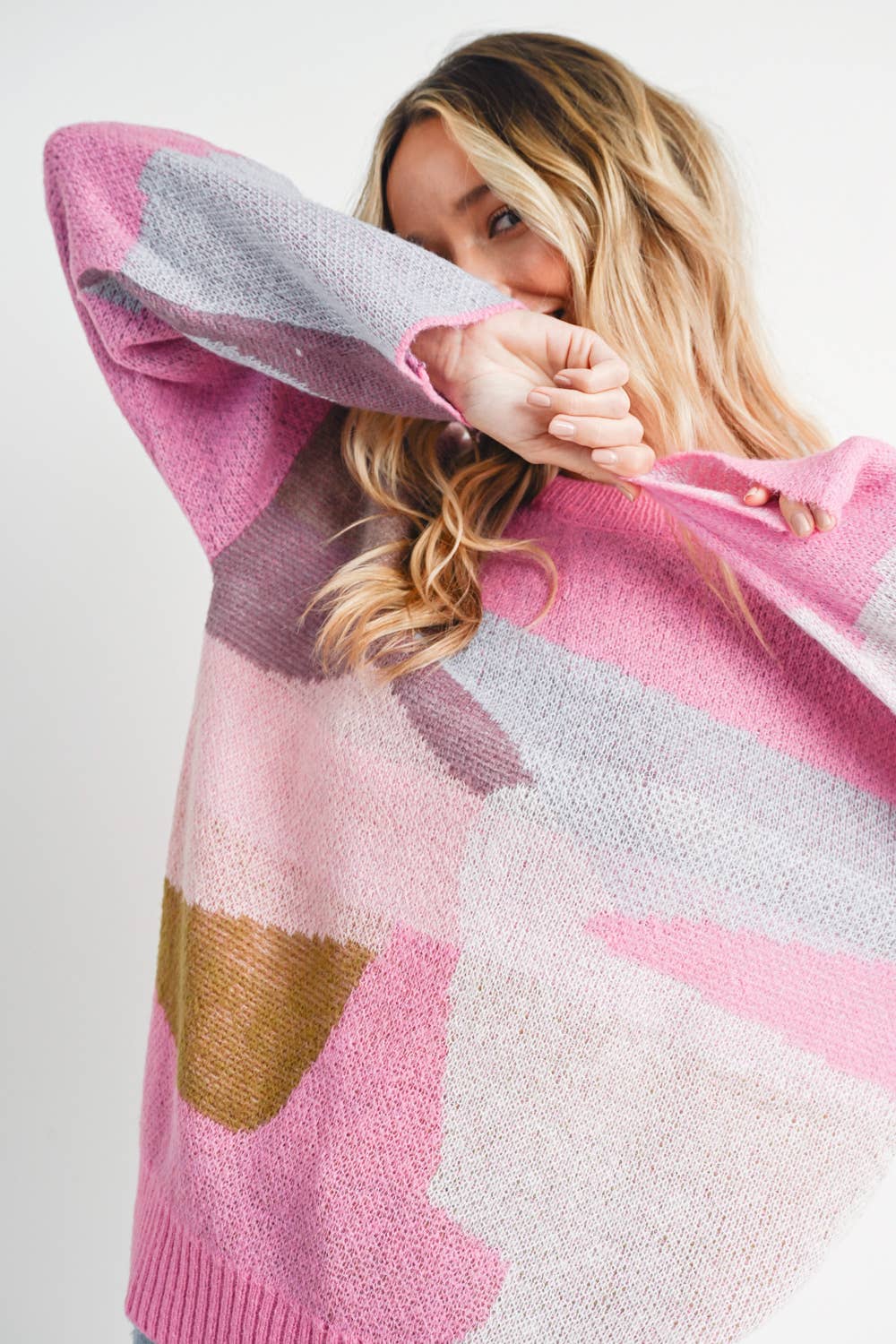 ABSTRACT KNIT SWEATER PULLOVER