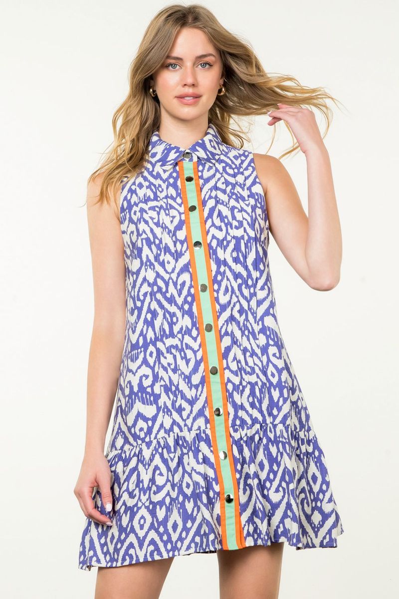 Sleeveless Print Dress