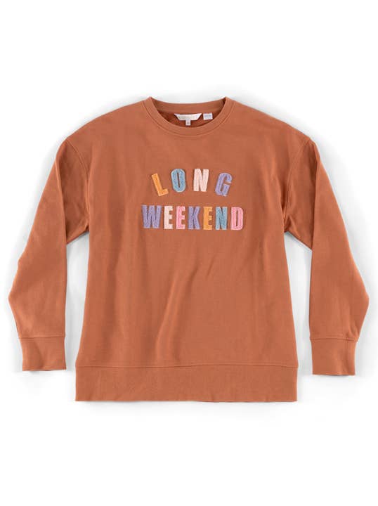 LONG WEEKEND" SWEATSHIRTS, RUST